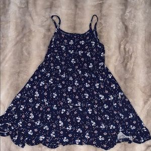 A summer/spring dress with little designed flowers